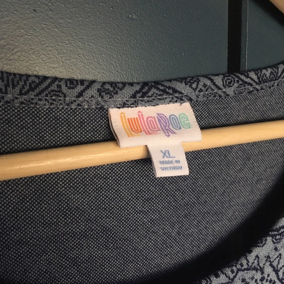 LulaRoe Julia blue bandana print - Picture 3 of 3